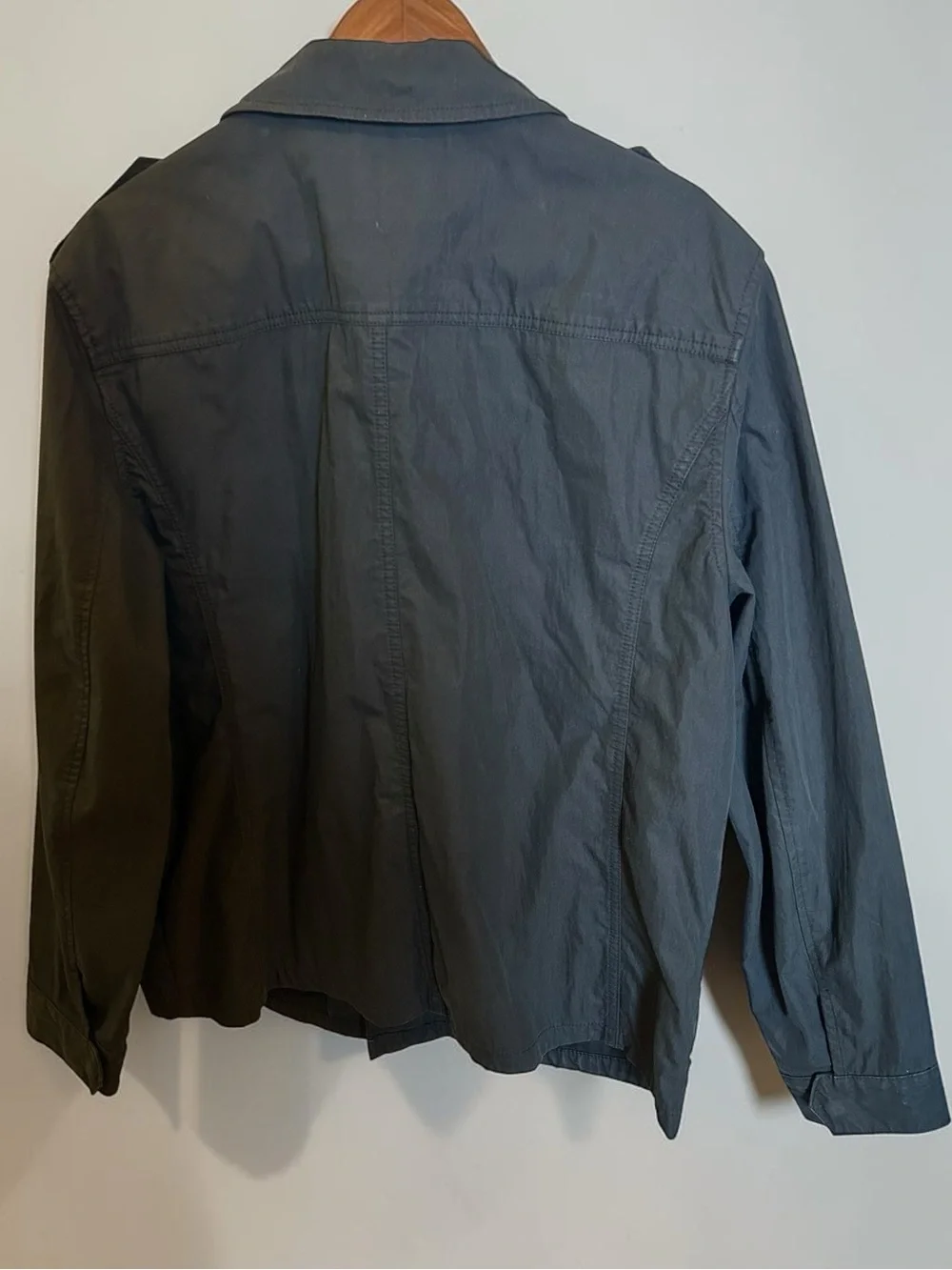 Banana Republic Piedra Field Jacket Womens  XL Black M-65 Military Utility Coat